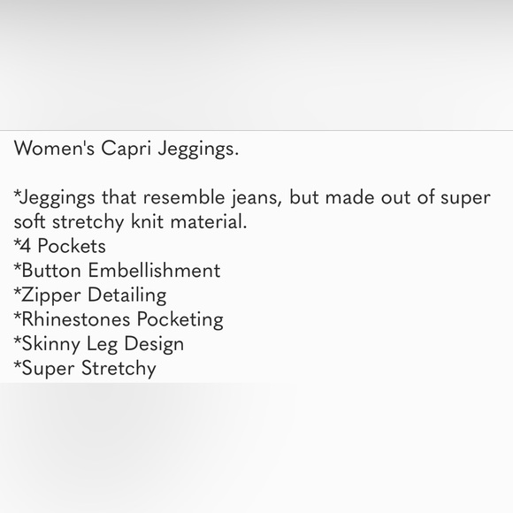 Black denim slip on jeggings. - Picture 10 of 10